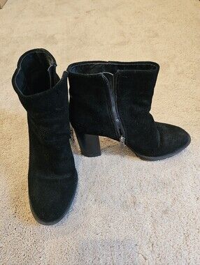 BCBG  Generation Black Suede Booties